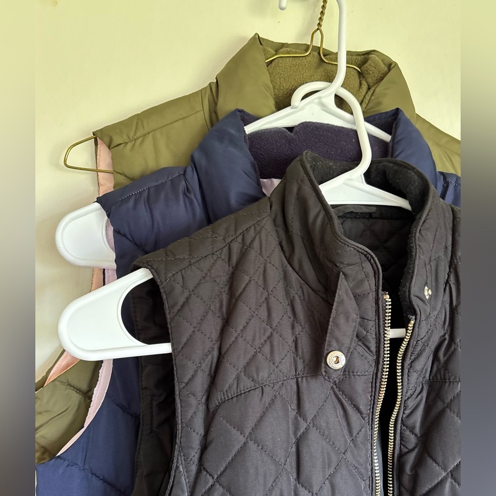 Black, Navy Blue, Olive Green Vests, Versatile Outerwear (GAP & Quinn)